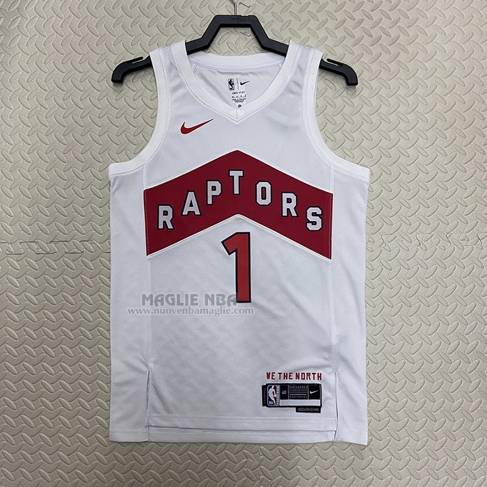 Maglia
 Tracy Mcgrady NO 1 Toronto Raptors Association 2022-23 Bianco
